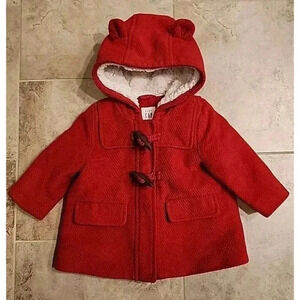 Baby Gap Duffle Coat - Wool Blend Hooded Peacoat